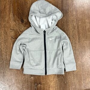 Nike Kids Light Gray Full-Zip Hoodie